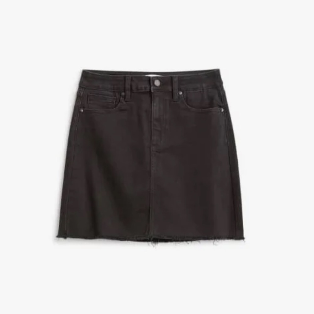 Black jean skirt